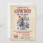 Western  Desert Cowboy Baby shower Kaart (Voorkant)