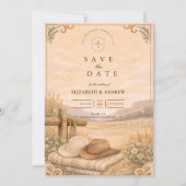 Western Desert Ranch Bruiloft Save The Date (Voorkant)