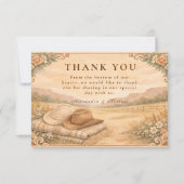 Western Desert Ranch Wedding Bedankkaart (Voorkant)