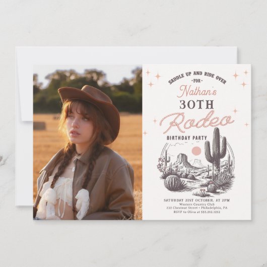 Western Desert Rodeo 30e verjaardagsfoto Kaart (Voorkant)