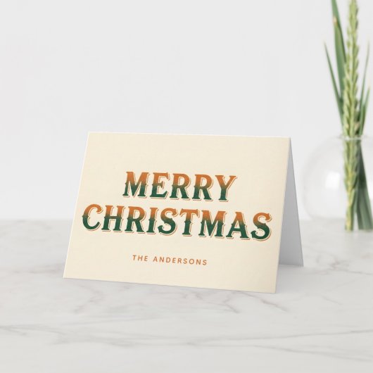 Western Desert Script Prettig Kerstfeest Feestdagen Kaart (Voorkant)