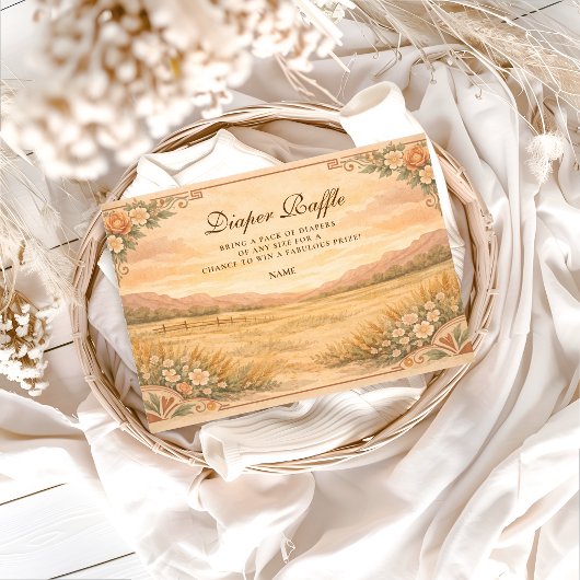 Western Desert Wildflower Diapper Raffle  Informatiekaartje