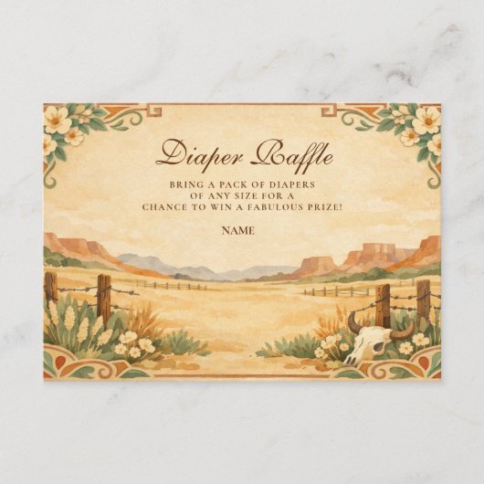 Western Desert Wildflower Diapper Raffle  Informatiekaartje (Voorkant)