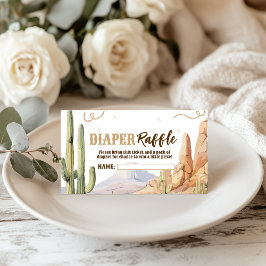 Western Diaper Raffle Ticket Informatiekaartje