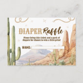 Western Diaper Raffle Ticket Informatiekaartje (Voorkant)
