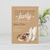 Western Dirty Forty Cowgirl 40ste verjaardagsfeest Kaart (Staand voorkant)