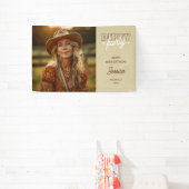 Western Dirty Forty Foto 40ste Verjaardagsfeest Spandoek (Insitu)