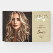 Western Dirty Thirty Photo 30ste verjaardagsfeestj Spandoek (Horizontaal)