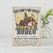 Western Dit is niet mijn eerste Rodeo 2e Verjaarda Kaart (Staand voorkant)