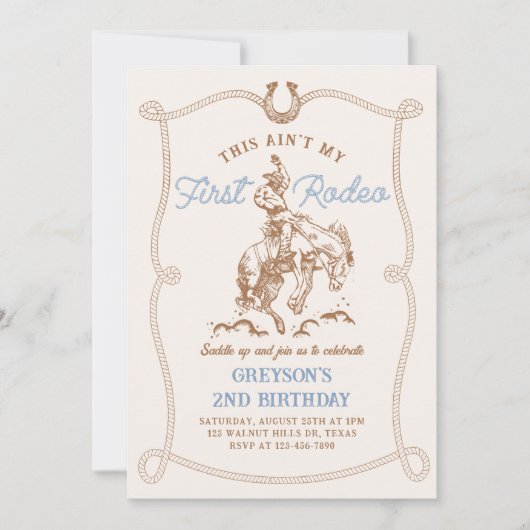 Western Dit is niet mijn eerste Rodeo 2e Verjaarda Kaart (Voorkant)
