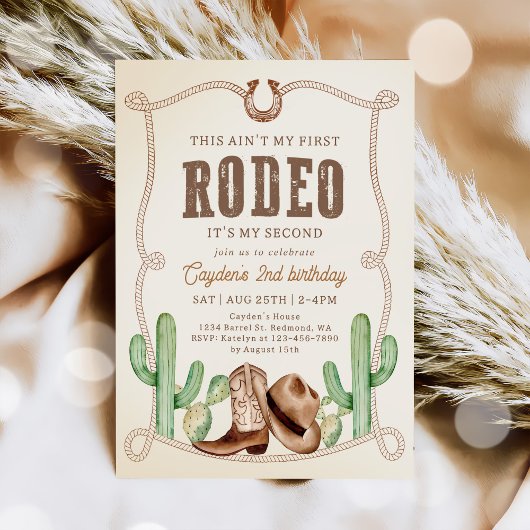 Western Dit is niet mijn eerste Rodeo 2e Verjaarda Kaart