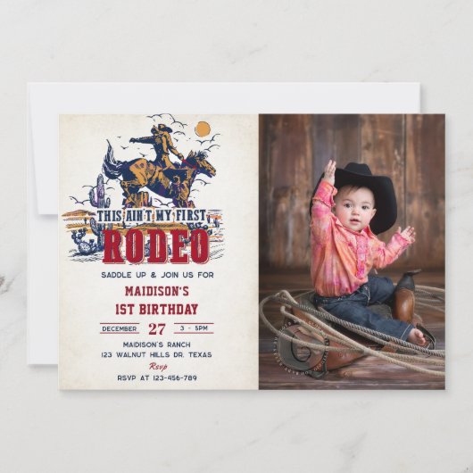 Western Dit is niet mijn eerste Rodeo 2e Verjaarda Kaart (Voorkant)
