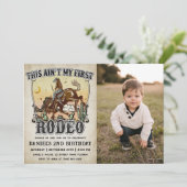 Western Dit is niet mijn eerste Rodeo Verjaardagsf Kaart (Staand voorkant)