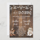 Western doen we BBQ-koppels douche landlaarzen Kaart (Voorkant)