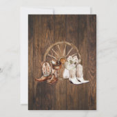 Western doen we BBQ-koppels douche landlaarzen Kaart (Achterkant)