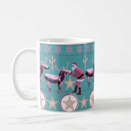 Western Donkey Christmas Gingerbread Texas Star Koffiemok (Links)