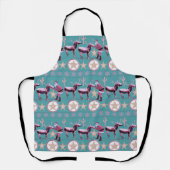 Western Donkey Christmas Gingerbread Texas Star Schort (Voorkant)