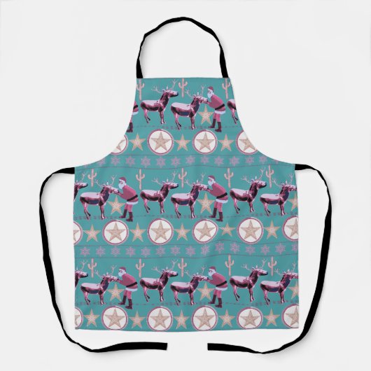 Western Donkey Christmas Gingerbread Texas Star Schort (Voorkant)