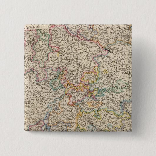 Western Duitsland Vierkante Button 5,1 Cm (Voorkant)