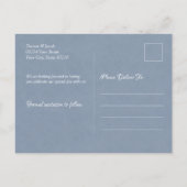 Western, dun blauw, roestvrij briefkaart (Achterkant)