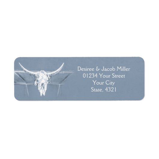 Western, dun blauw, roestvrij etiket (Voorkant)