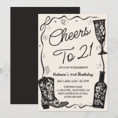 Western eenentwintigste verjaardag kaart (Voorkant / Achterkant)