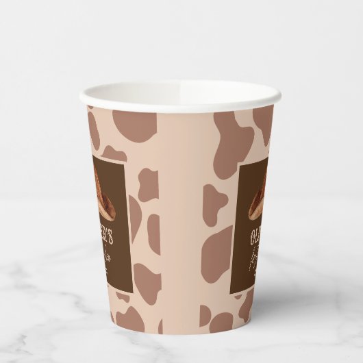 Western Eerste Rodeo Wild West Cowboy 1e Verjaarda Papieren Bekers (Links)