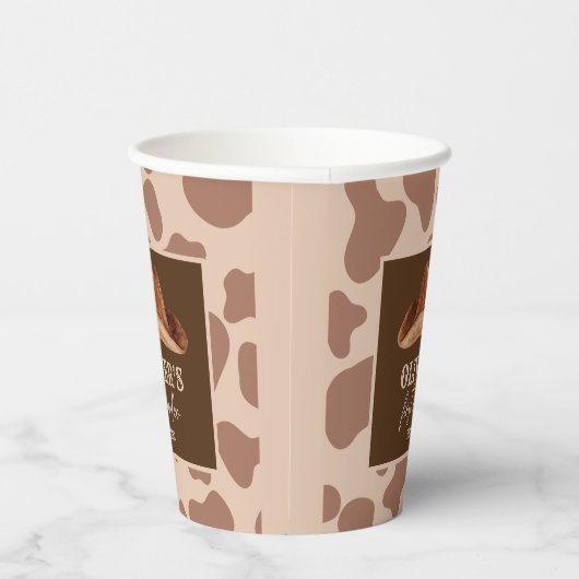 Western Eerste Rodeo Wild West Cowboy 1e Verjaarda Papieren Bekers (Rechts)