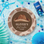 Western Eerste Rodeo Wild West Cowboy 1e Verjaarda Papieren Bordje (Feest)