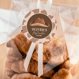 Western Eerste Rodeo Wild West Cowboy 1e Verjaarda Ronde Sticker