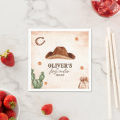 Western Eerste Rodeo Wild West Cowboy 1e Verjaarda Servet (Insitu)