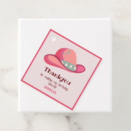 Western Eerste Rodeo Wild West Cowgirl 1e Verjaard Bedankjes Labels (In situ)