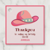 Western Eerste Rodeo Wild West Cowgirl 1e Verjaard Bedankjes Labels (Voorkant)