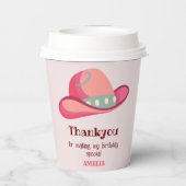 Western Eerste Rodeo Wild West Cowgirl 1e Verjaard Papieren Bekers (Achterkant)