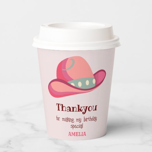 Western Eerste Rodeo Wild West Cowgirl 1e Verjaard Papieren Bekers (Achterkant)