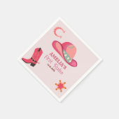 Western Eerste Rodeo Wild West Cowgirl 1e Verjaard Servet (Hoek)