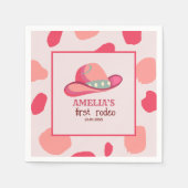 Western Eerste Rodeo Wild West Cowgirl 1e Verjaard Servet (Voorkant)