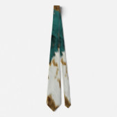 Western Emerald Gold White Cowhide  Stropdas (Voorkant)