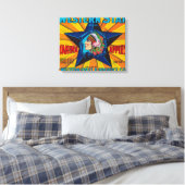Western etiket van Star Apple - Yakima, WA Canvas Afdruk (Insitu (Slaapkamer))