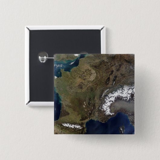 Western Europa Vierkante Button 5,1 Cm (Voorkant /achterkant)