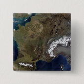 Western Europa Vierkante Button 5,1 Cm (Voorkant)