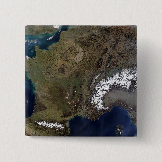 Western Europa Vierkante Button 5,1 Cm (Voorkant)