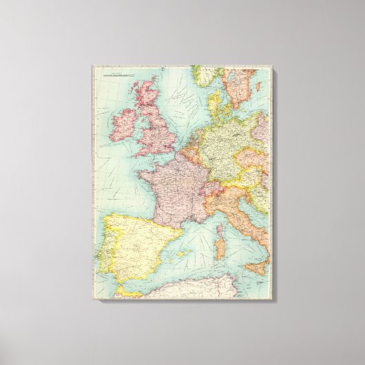 Western Europe Communications Canvas Afdruk (Voorkant)
