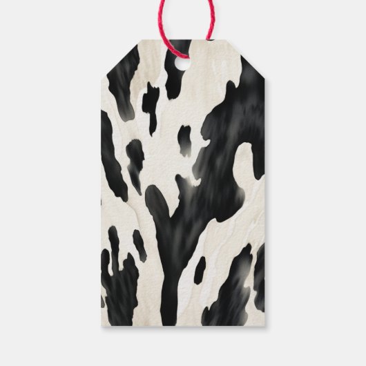 Western Farm Animal Cow Cadeaulabel (Achterkant)