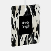 Western Farm Animal Cow Country Christmas Metalen Ornament (Voorkant Rechts)