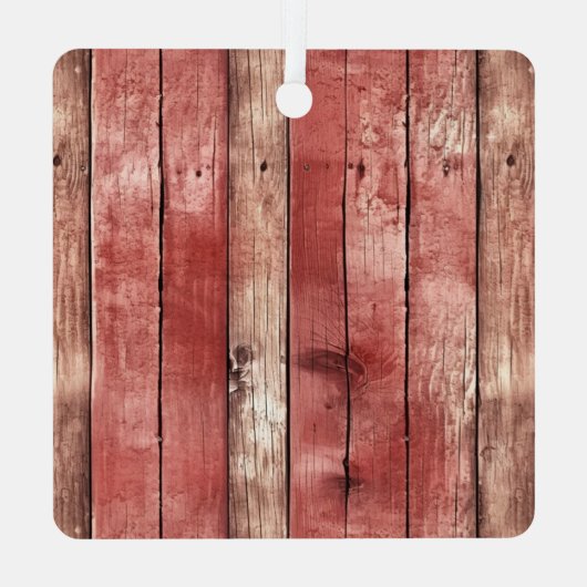 Western Farm Animal Cow Country Christmas Metalen Ornament (Achterkant)