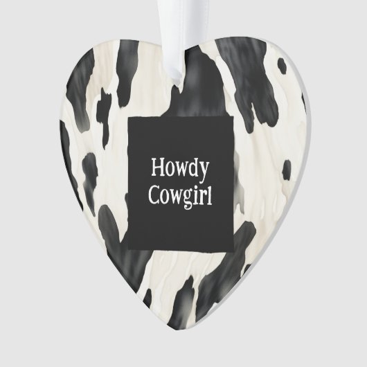 Western Farm Animal Cow Country Christmas Ornament (voorkant)