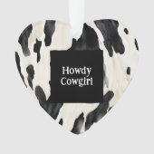 Western Farm Animal Cow Country Christmas Ornament (voorkant)