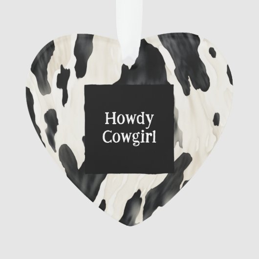 Western Farm Animal Cow Country Christmas Ornament (voorkant)