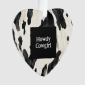 Western Farm Animal Cow Country Christmas Ornament (voorkant)
